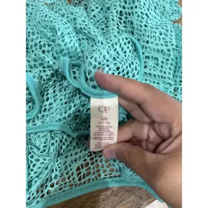 Turquoise crochet scoop neck swimsuit cover up dress size L thumbnail 6