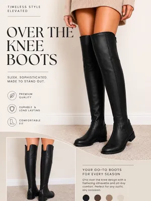 Toetos Hope Black Over-The-Knee Boots Size 9 NWOB thumbnail 2