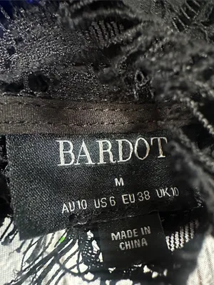 Bardot Black Lace Sheath Midi Dress size 6 Medium thumbnail 10