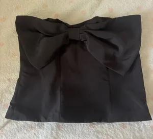 express Black Strapless Bow Bustier Top thumbnail 1