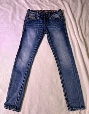 Rock Revival Women's Dark Blue Skinny Jeans thumbnail 1