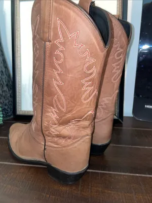 Old West SCL 7014 Leather Women's Western Cowgirl Heeled Boots Size 8 thumbnail 12