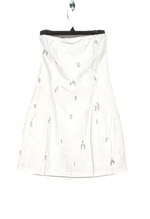 Angel Biba Astrid Mini Dress White Strapless Rhinestone Beaded NWT XL thumbnail 2