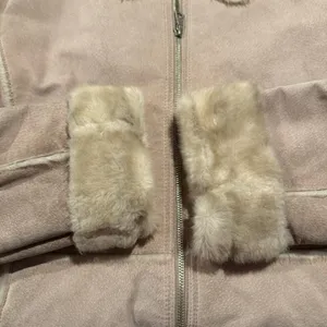 Guess Jacket Genuine Leather Vintage Penny Lane Y2K Faux Fur Lined Aviator Large thumbnail 13