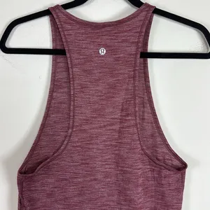 lululemon Sweat Date‎ in Heather Burgundy Racerback Tank Top Size 6 thumbnail 3