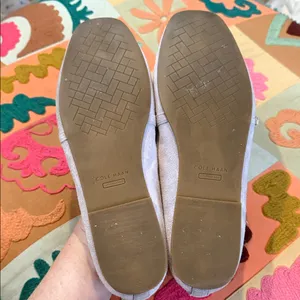 Cole Haan Lavender Suede Mary Jane Flats fairy girlhoodcore Gold Buckles 8.5 thumbnail 2