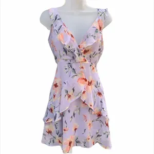 ✨HP✨Layered Ruffle Floral Cami Strap Dress✨ Purple thumbnail 3