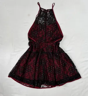 Wish Upon A Star Red and Black Dress thumbnail 5