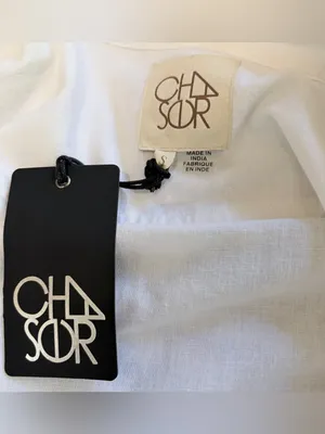 NWT CHASER Portofino‎ White Cotton Cropped Wrap Top, S/M thumbnail 11