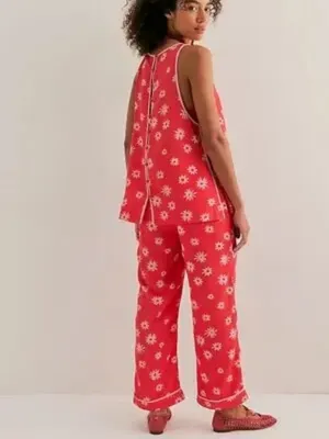NWT Free People Charlie Set in Poppy Combo thumbnail 4