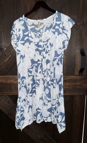 Shoreline blue and white sleeveless dress Women's Sz Small S‎ thumbnail 1