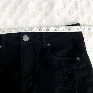 American Eagle Black Distressed Cut Off Hi-Rise Festival Jean Shorts 10 thumbnail 5