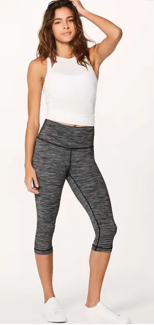 Lululemon Wunder Under Hi-Rise 1/2 Tight Luxtreme 17" Size 8 Black Slate thumbnail 1