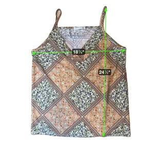 Twenty Second Patchwork Scarf Print V-Neck Cami Boho Tank Top Paisley Medium thumbnail 7