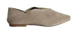 Coldwater Creek Riverside Taupe Suede Square Toe Flats Size 7 thumbnail 1