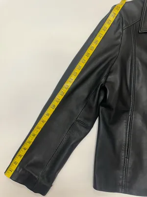 MLC Black Leather Zipper Jacket with Pockets and Acetate Lining | Size XL thumbnail 15