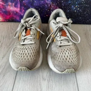Brooks Ghost 16 Womens Size 7.5 White Orange Athletic Running Shoes‎ Sneakers thumbnail 2