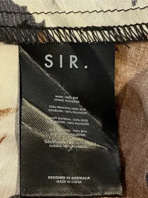 SIR the Label Vivienne silk gown black brown and ivory floral size 0 thumbnail 4
