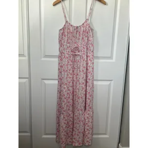 AND NOW THIS Floral Maxi Dress Sundress Sleeveless Pink White XL‎ Cottagecore thumbnail 2