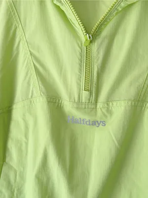 Halfdays Joyner Windbreaker Anorak Neon Lime Pullover Windbreaker Jacket Green Size XS thumbnail 7
