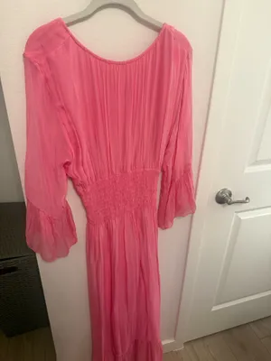 Italian Boutique Hot Pink Maxi Dress thumbnail 4