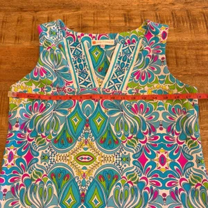 Jude Connally Carissa Shift Mini‎ Dress S Printed Resort Vacation Stretch Knit thumbnail 7