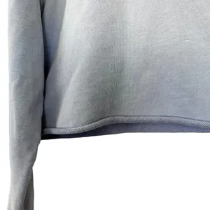 Madhappy Pullover Embroidered Logo Cropped Hoodie Light Blue Women's Size M thumbnail 4