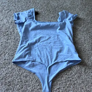 Express Body Contour Light Blue Square Neck Short Sleeve Bodysuit XL NWT thumbnail 5