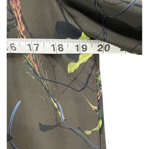 Babaton Tunic Mini Dress‎ S Green Floral Tie Neck Pockets Fairy Grunge Whimsy thumbnail 8