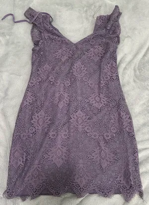 Francesca's Purple Lace Dress thumbnail 1