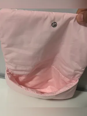 Dior Pale Pink CD Logo Pouch with Silver Emblem thumbnail 3