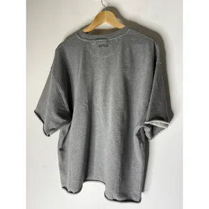Aritzia Sweatfleece Boyfriend Fit Short Sleeve Sweatshirt Heather Grey Large thumbnail 2