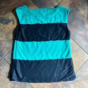 Ann Taylor Green Navy Dress Sleeveless Tank Medium thumbnail 7