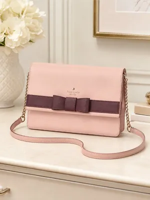 Kate Spade Pink Leather Crossbody Bag Bow Detail Chain Strap NWT thumbnail 5