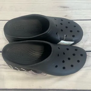 NEW! CROCS SIREN STUDDED CLOGS Black W/ Silver Studs‎ SOLD OUT Men 12 Women 14 thumbnail 12
