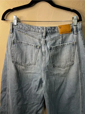 Austin Landing Horseshoe Barrel Wide Leg High Rise Cropped Denim Jeans thumbnail 8