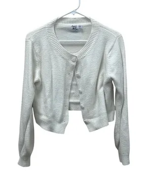 Princess Polly White Cardigan Sweater size XS/S thumbnail 1