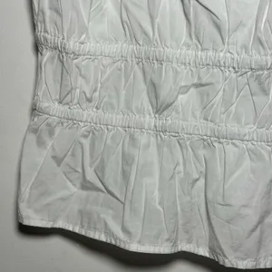 Madewell White Smocked‎ Square Neck Tie Front Tank Top XL thumbnail 9