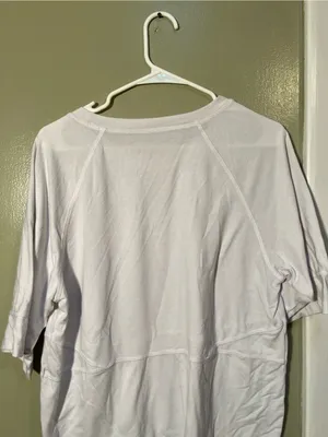 Factory QX Women’s Size Medium T-Shirt White Crewneck Half Sleeve Athletic Loose thumbnail 6