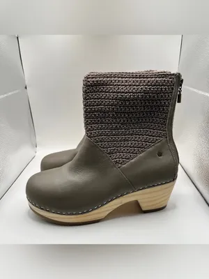 The Sak Paloma Clog Boot - Leather - Mushroom size 9 NWOB wood heel thumbnail 4