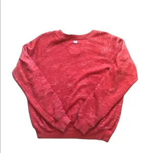 Billabong Cropped Sweatshirt Crew Neck Distressed Red Rebel Gypsy Size S Beachy thumbnail 2