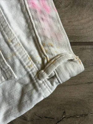 We The Free White Distressed Frayed Hem Denim Shorts thumbnail 5