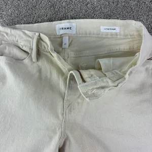 Frame Le High‎ Straight Jeans Women 27 White High Rise Denim Designer Denim thumbnail 2