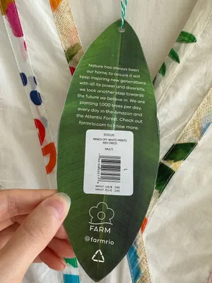 Farm Rio Mixed Off-White Prints Midi Dress, Size Large, NWT thumbnail 10