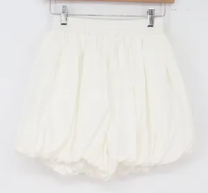 Fashion Classic Shorts Womens M Bubble Hem White Coquette Balletcore Excellent thumbnail 1