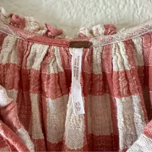Free People Honey Grove Plaid Top Pink thumbnail 7