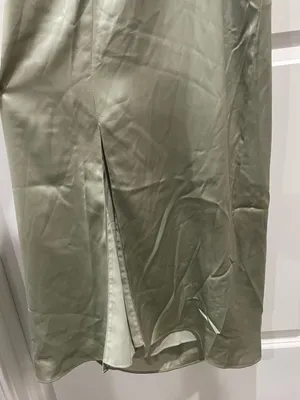 Reformation Vesper Satin Midi Dress Salvia Sage Green Cocktail Party Size 12 thumbnail 9