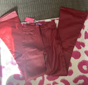 Edikted Flare Faux Leather Pants thumbnail 1