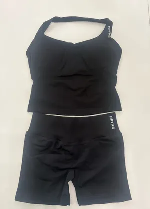 DFYNE set black medium shorts and top new without tags thumbnail 1