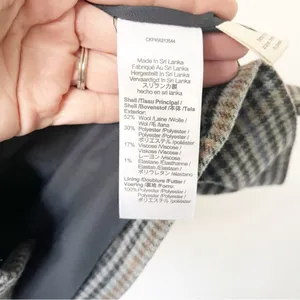 Madewell Dorset Tiarnan Glen Plaid Gray White Oversized Chic Blazer Jacket thumbnail 8